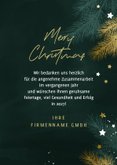 Geschäftliche Weihnachtskarte goldene Sterne Jahreszahl 3