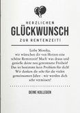 Glückwunsch-Fotokarte zur Rente Frauen-Zeitschrift 3