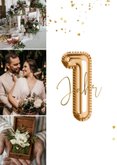 Glückwunschkarte 1. Hochzeitstag Folienballon 2