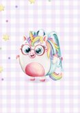 Glückwunschkarte 1. Schultag Einhorn-Rucksack 2