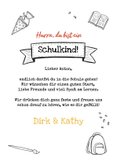 Glückwunschkarte Einschulung Gelber Bleistift 3