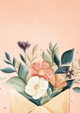Glückwunschkarte Geburtstag Blumen im Umschlag 2