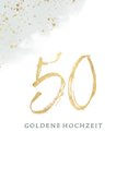 Glückwunschkarte Goldene Hochzeit Eukalyptus 2