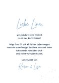 Glückwunschkarte Konfirmation Silber Blau Typografisch 3