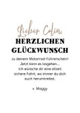 Glückwunschkarte Motorrad-Führerschein Vintage Bike 3
