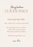 Glückwunschkarte Mr. & Mrs. Luftballons Beige 3