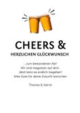 Glückwunschkarte Prüfung Bierglas 'Prost!' 3