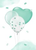 Glückwunschkarte Schwanger Luftballons 2