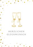 Glückwunschkarte Sektgläser zur goldenen Hochzeit 2