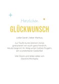 Glückwunschkarte Taufe blaues Glückspüppchen/Engel 3