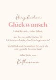 Glückwunschkarte Tiere im rosa Heißluftballon 3