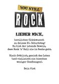 Glückwunschkarte 'You still rock' 80. Geburtstag lustig 3