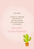 Glückwunschkarte zum Geburtstag Kaktus Lass dich drücken 3