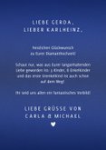 Glückwunschkarte zur Diamanthochzeit mit Diamant 3