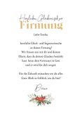 Glückwunschkarte zur Firmung Kirche mit Blumenkranz 3