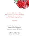 Glückwunschkarte zur Rosenhochzeit rote Rosen 3