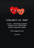 Grußkarte Valentinstag Katze 'Sorry, vergessen' 3