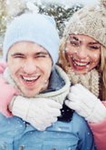 Grußkarte Weihnachten Fotos und Sterne 2