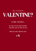 Grußkarte 'Will you be my valentine?' Corgi mit Brille 3