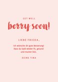 Gute-Besserung-Karte Erdbeeren 'Get well berry soon' 3