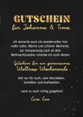 Gutschein goldene Schleife Weihnachtskarte Schriftzug 3