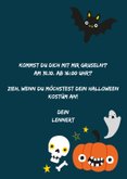 Halloween Karte mit fröhlichen Abbildungen 3