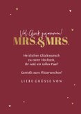 Hochzeit Glückwunschkarte Mrs. & Mrs. gold 3