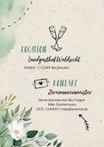 Hochzeitseinladung Blumen & Doodles mit Foto 2