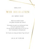 Hochzeitseinladung Foto Linienspiel gold 3