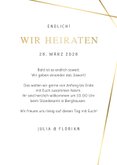 Hochzeitseinladung Foto Linienspiel gold 3