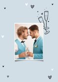 Hochzeitseinladung 'Mr. right Mr. always right' 2