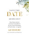 Hochzeitskarte Karte Save-the-Date Botanik & Gold 3