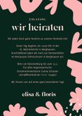 Hochzeitskarten-Einladung abstrakte Blumen 3