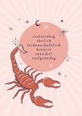 Horoskop-Geburtstagskarte Skorpion 2
