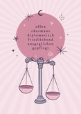 Horoskop-Geburtstagskarte Waage 2