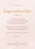 Jugendweihe Einladung rosa Kranich in Gold 3
