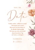 Kalenderkarte Save-the-Date elegante Blumen Aquarell 3