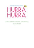 Karte Glückwunsch Geburtstagskind 'Hurra hurra' 3