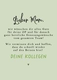 Karte Gute Besserung & viel Glück Panda mit Glücksklee 3