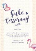 Karte Gute Besserung Tukan & Flamingo 3