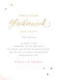 Karte rosa Glückwunsch Taufe Schreibschrift 3