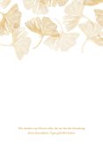 Kirchenheft Hochzeit Ginkgoblätter Stempel Rückseite