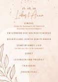 Kirchenheft Hochzeit rosé filigraner Zweig 2