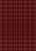 Klassische Weihnachtskarte Tartan dunkelrot mit Foto Rückseite