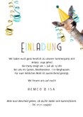 Lustige Einladung 'Party-Time' Reh mit Lutschlangen 3