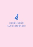 Lustige Geburtstagskarte Hund mit Partyhut 2