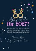 Lustige Neujahrsgrüße Foto, Brille & Sternchen 3
