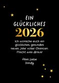 Lustige Neujahrskarte '2026, neue Chancen, altes Ich' 3