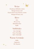 Menükarte Hochzeit Sommerblumen & Gold 2