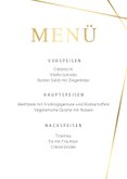 Menükarte Kommunion goldene Linien 3